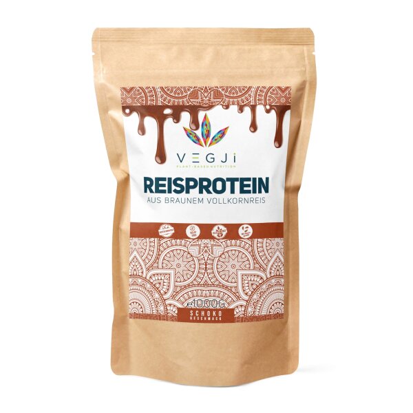 VEGJi Raw Rice Protein Isolate - 1000g Schoko