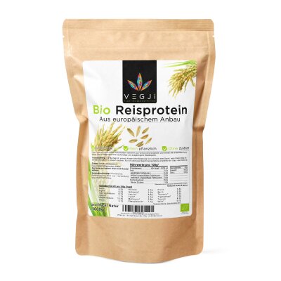 VEGJi Bio Reisprotein aus EU-Herstellung 1000g, mit 85%...