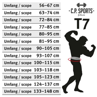 CP Sports Profi Ultraleichtgürtel 117-132 cm (XXL)