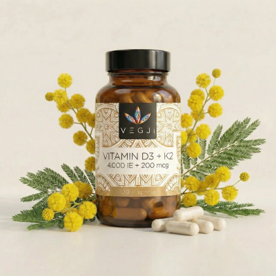 VEGJi Vitamin D3 4.000 IE + Vitamin K2 MK-7 200 µg - 120 Kapseln
