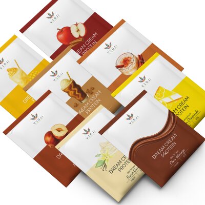 VEGJi Dream Cream Protein - 30g Proben - 8er Bundle -...