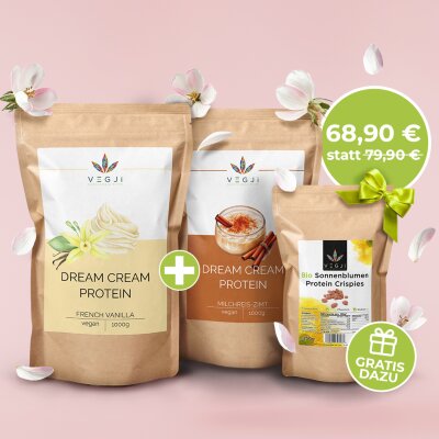 Frühlingsdeal: 2x Dream Cream Protein 1000g + Gratis...