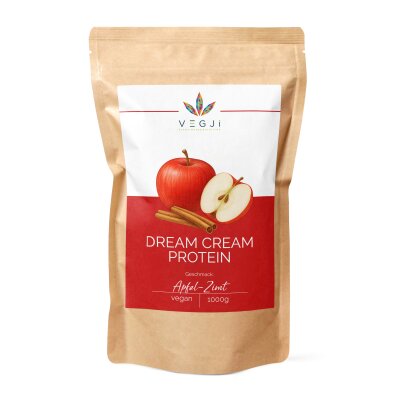 VEGJi Dream Cream Protein - 1000g Apfel-Zimt LIMITED EDITION