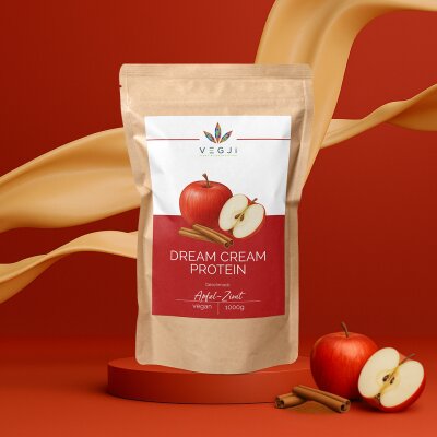VEGJi Dream Cream Protein - 1000g Apfel-Zimt LIMITED EDITION