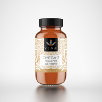 Omega-3 Kapseln aus Algenöl, vegan, reich an DHA & EPA