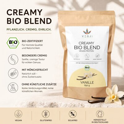 VEGJi Creamy Bio Blend Vanille | Vegan Protein - 650g