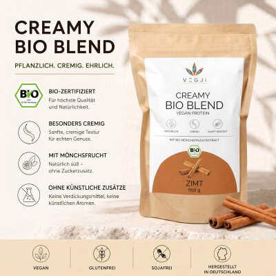 VEGJi Creamy Bio Blend Zimt | Vegan Protein - 650g