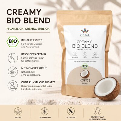 VEGJi Creamy Bio Blend Kokos | Vegan Protein - 650g