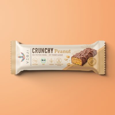 VEGJi Crunchy Peanut veganer Bio Proteinriegel mit...