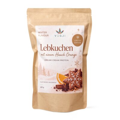 VEGJi Dream Cream Protein Lebkuchen-Orange 450g, extra...