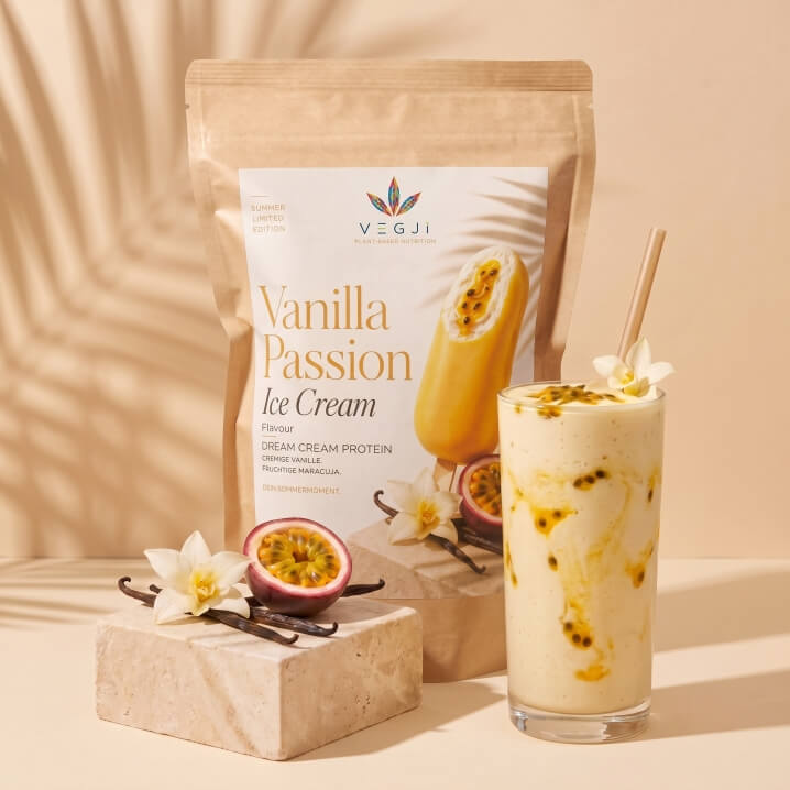 Dream Cream Protein - Veganes Proteinpulver mit Vanille-Maracuja-Eiscreme-Geschmack