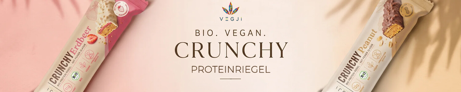 VEGJi Crunchy Proteinriegel vegan Peanut & Erdbeere
