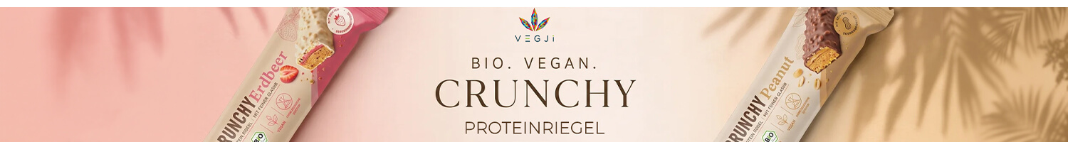 VEGJi Crunchy Proteinriegel vegan Peanut und Erdbeere